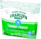 Charlie’s Soap Laundry Powder (50 Loads, 1 Pack) Hypoallergenic Deep Cleaning Washing Powder Detergent – Eco-Friendly, Safe, and Effective
