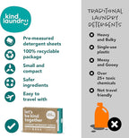 KIND LAUNDRY Detergent Sheets (Ocean Breeze and Unscented) - Washer Soap Strips, Plant Based Liquidless Formula, Zero Waste, Biodegradable, Great for Travel, Camping