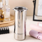 1 Pc 2" Canister Hair Dryer Holder Hot Curling Iron Appliance Tube Stainless Steel Hair Curling Hot Dryer Holder Salon Station Organizer Tube and Comb Accessories for Salon Bathroom
