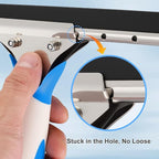 20 Feet High Reach Window Cleaning Kit with Extension Poles, Window Cleaner Tool with 14’’ Silicone Squeegee, Microfiber Scrubber & Cloth, Window Washing Equipment for Outdoor High Windows