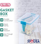 Sterilite 24-Pack Gasket Box, Weather-Resistant Storage Bins with Latching Lids, 20 Quart - Heavy-Duty Organizing Containers for Closet, Bathroom, and Office