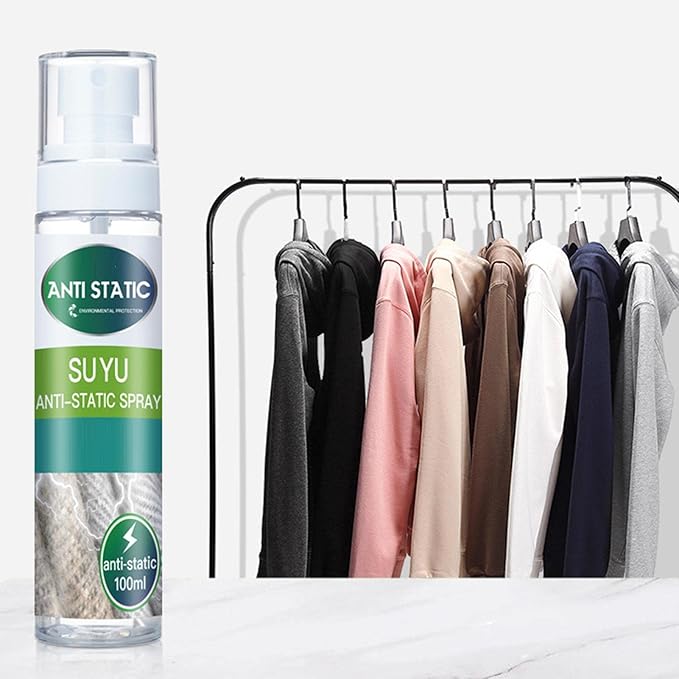 Natural Anti-Static Remover, Multi-Purpose Anti-Static Spray Dustproof Travel Size Anti-Static Spray for Clothes at Home Travel
