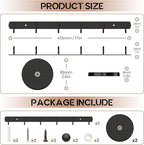 Magnetic Utensil Holder For Fridge, Heavy Duty Magnetic Coat Rack For Metal Door, Magnetic BBQ Tool Rack, Strong Magnet Bar With 6 Hooks Storage Hanger Hanging Kitchen Utensil, Coat, Towel, Grill Tool
