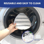 Flat Mop Head Replacements, Microfiber Mopping Pads Refills, 1-Pack Spin Mop Pads + 1 Plastic Pad &1 Scrape for Floor, Wall & Ceiling Cleaning - Fits EasyWring & RinseClean Systems