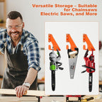 Chainsaw Hanger,Heavy Duty Chainsaw Hanger, 2 Pack Wall Mount Rack, Durable Chainsaw Storage Holder for Garage & Shed, Anti-Scratch Chainsaw Hook for Space-Saving Organization