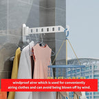 JOOM Laundry Drying Rack Wall Mounted Clothes Drying Rack Clothes Hanger Grey