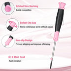 WORKPRO 10-Piece Precision Screwdriver Set with Pink Pouch, Phillips, Slotted, Torx Star, Magnetic Tip Small Screwdriver Repair Kit, for Eyeglass, Watch, Computer, Laptop and Phone - Pink Ribbon