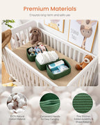 Small Woven Basket, 12 x 8 x 4.5 Inches, Storage Basket for Organizing, Cute Small Rope Shelf Closet Cube Storage Bins Baskets for Shelves, Dog Toy Gift Baskets Empty, 3 Packs, Green