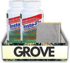 Drain Clog Remover – Insta-Flo Crystals Drain Cleaner 1 lb Bundle with Microfiber Towel – Fast-Acting Non-Acid Powder for Grease, Hair, and Soap Clogs in Drains and Pipes – Gift Set (3 Items)