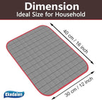 Microfiber Cleaning Cloth Lint Free Glass Cleaner Window Polishing Streak Free Miracle Easy Clean Rag Reusable for Mirror Kitchen Dish Auto Detailing, Pack of 6, 16"x12", Grey-red