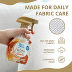 Fabric Refresher Spray - Fresh Cotton - Wrinkle Release Spray & Fabric Softener Alternative - Odor Eliminator Deodorizer Spray for Clothes, Bedding and Home Use
