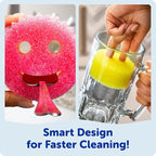 Scrub Daddy 4 Scrub Daddy Sponges & 4 Scrub Mommy Kitchen Sponges - Scratch-Free for Dishes & Multipurpose Cleaning - BPA Free & Made with Polymer Foam - Stain & Odor Resistant (8 Pack)
