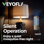VEYOFLY Fruit Fly Traps for Indoors, Fly Trap Indoor, (4 Device + 12 Refills) Fly Catcher Indoor, Gnat Traps for House Indoor, Fly Trap, Plug in Light Flying Insect Trap, Bug Killer