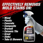 30 SECONDS Pro Mold and Mildew Stain Remover | Scrub Free | Brighter Results Instantly | Ready To Use Refill | 128 fl. oz. - PACKAGING MAY VARY