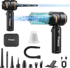 Handheld Vacuum Cordless, Car Vacuum Cleaner with Brushless Motor, Strong Suction Vacuum & Compressed Air Dusters with LED Light, Wireless Mini Portable Hand Vacuum Blower for Home, Pet (Black)