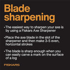 Fiskars X11 Splitting Axe Hatchet, 17" Tree Branch Cutter and Wood Axe for Small Logs with Shock-Absorbing Handle