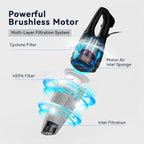 Corded Vacuum Cleaner, 4-in-1 Vacuum Cleaners for Home 15Kpa Power Suction Lightweight Stick Vacuum with Washable HEPA Filter Converts to a Handheld Vacuum for Home, Pet Hair, Carpet, Hard Floors