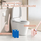 Disposable Toilet Brush with 48 Refills,Toilet Cleaning Supplies,Toilet Wand Brush Starter Kit,Wall Mounted Toilet Bowl Cleaner Brush with Holder for Bathroom Deep Cleaning & Hygiene (pink)