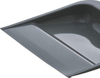 Superio Clip-On Dustpan with Rubber Lip - 10-inch Wide Durable Plastic Dust Pan with Comfort Grip Handle, (Plastic Dustpan, Grey)