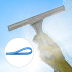 MECCANIXITY Replacement Squeegee Rubber for Window, Glass, Shower Doors, Tile Wall Cleaning, 15.75 Inch, Blue Pack of 4