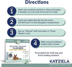 Katziela Washing Machine Cleaner Tablets Laundry Machine Cleaner & Pet Odor Remover Deep Cleaning Tablets for Front and Top Load Washers