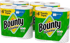Bounty Quick-Size Paper Towels, White, 8 Family Triple Rolls = 27 Regular Rolls