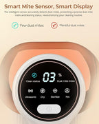 Bed Vacuum Cleaner with Dust Sensor, Mattress Vacuum Cleaner with UV & Ultrasonic and High Heating, 13Kpa Suction 500W Powerful Double-Cup Handheld Vacuums (J300, Corded)