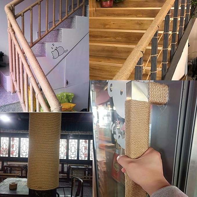 Jute Twine String 5mm x 328FT – Extra Long Natural Twine for Garden, Crafts, Bundling, Packaging & Cat Post Repair