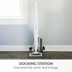 Kenmore DS1030 Cordless Stick Vacuum Lightweight Cleaner 2-Speed Power Suction LED Headlight 2-in-1 Handheld for Hardwood Floor, Carpet & Pet Hair, White