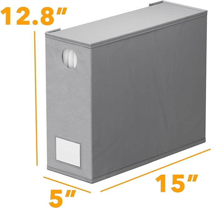 SpaceAid 6 Pack Bed Sheet Organizers and Storage, Foldable Sheet Organizer with Window for Linen Closet, Set Folder Keeper for Queen & King Size Bedding Storage (Gray)