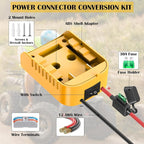 2 Packs for Power Wheel Adapter Compatible with Dewalt 20V Battery, Power Conversion Kit for DIY RC Toy Car, Ride On Truck, Power Tool, Battery Connector with Switch & Fuse, 12AWG Wire, Wire Terminal
