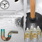 Quality Chemical Fumeless Drain Opener - Fast Acting Clog Remover and Declogger - Professional Strength - for Bathtub, Kitchen Sink, Drano, Hair Clog Remover - Drain Cleaner 128 oz (Pack of 4)