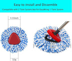 Spin Mop Replacement Heads Compatible with RinseClean 2 Tank Mop System,Microfiber Mop Refill Heads for Cleaning All Hard-surfaced Floor