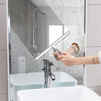 Ettori Shower Squeegee for Glass Door, Squeegee for Shower Glass Door, Bathroom, Window and Car Glass, 12 Inches with Clear Acrylic Handle