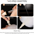 Extendable Lambswool Duster 29-110 Inch,Anti-Static Flexible Head, Stainless Steel Pole for Cleaning High Ceiling,Fan,Furniture,Roof Dusting