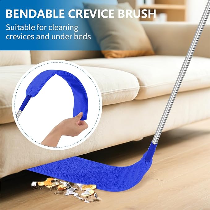 5PCS Dusters for Cleaning, Extendable Microfiber Duster with Extension Pole Up to 100'', Bendable Washable Cleaner Dusters for Cleaning Fan, High Ceiling, Blinds, Furniture, Car