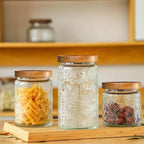Adodeen 24oz Vintage Glass Jar With Lid, Glass Storage Containers, Airtight Kitchen Storage Containers For Sugar, Coffee, Tea, Spice, Flour, Candy Cookie, Pasta, Cereal, Cute Decorative Jars