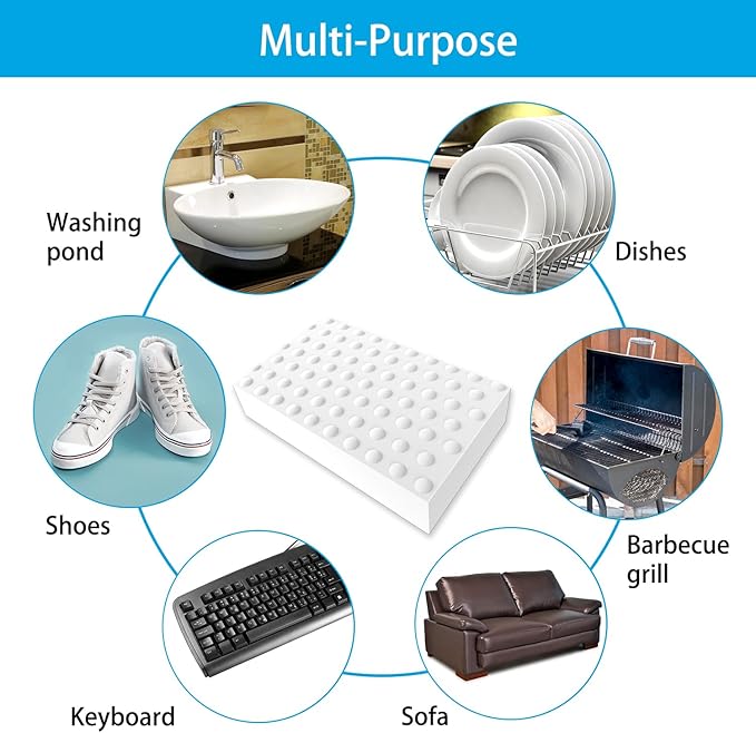 Magic Sponge Erasers, 20 Pack 2X Density Stronger Melamine Sponge Foam Pads, Multi-Functional Household Cleaning Supplies Cleaner for Kitchen, Bathroom, Bathtub, Sink, Wall Cleaner