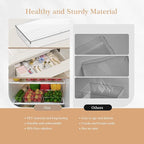 Criusia Drawer Organizer, 12 Pack Clear Plastic Kitchen Drawer Organizers Set,4-Size Versatile Bathroom and Vanity Organizer Trays,Storage Bins for Makeup, Bathroom, Jewelries and Office