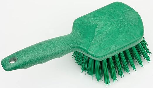 SPARTA 40541EC09 Plastic Scrub Brush, Utility Brush, Kitchen Brush With Hanging Hole For Cleaning, 8 Inches, Green