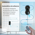 FMART T9Pro Window Cleaning Robot - 3800PA, Ultrasonic Water Spray, AI Path Planning, AI Edge Detection Window Cleaner Robotic with Remote Control & 10 Cloths - Deep Clean Windows, Tiles