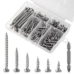 #6 410 Stainless Steel Fastener Drywall Screws Kit-Phillips with coarse Threaded tip, Suitable for Drywall Slate, Wood, etc.