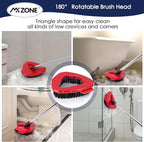 Spin Mop Scrub Brush Head Compatible with O Cedar EasyWring 1 Tank System, Shower Floor Scrubber Mop Head Replacement, Hard Bristle Cleaning Brush for Kitchen Tile, Not Fit RinseClean, 2 Pack