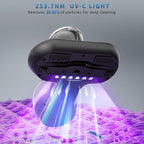 Mattress Vacuum Cleaner, Handheld UV Bed Vacuum Cleaner 16KPa & 12800 Vibrations Per/Min Upgraded Effectively Clean Up Bed, Pillows, Cloth Sofas, Carpets and Ther Fabric Surfaces