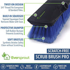 EVERSPROUT 5-to-12 Ft Car Brush with Rubber Bumper, Lightweight Extension Pole Handle, Soft Bristles Car Wash Brush, RV Wash Brush, Truck Wash Brush, Boat Brush, Solar Panel Cleaning Brush and Pole