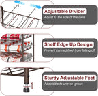Vrisa Can Rack Organizer 5 Tier Cans Storage Organizer for Pantry Metal Can Food Holders Stacking Canned Goods Dispenser Rack Soda 60 Cans Organizers for Kitchen Pantry Cabinet, Rustic Brown