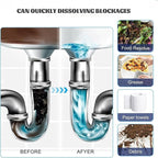 Powerful Sink and Drain Cleaner for Clogged Pipes, Kitchen, Bathroom and Shower (2PCS)