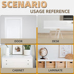 GSCIT Club Melamine Edge Banding, 3/4 inch x 50ft White Edge Banding with Hot Melt Adhesive Pre-glued Cabinet Edge Banding Flexible White Veneer Edging for Plywood Furniture Table