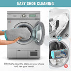 Shoe Washing Machine Bag, XXL Shoe Laundry Bag for Washer and Dryer, Sturdy Zipper with Hook Design, Sneaker Dry Bag Included, Reusable for Sneaker, Tennis, Gray 1 Pack