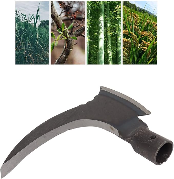 SYH&AQYE High Manganese Steel Double Scythe, Agricultural Hand Motor Weeding, Scythe Garden Tool for Outdoor Mowing Grass, Cutting Vines, Pruning Trees(A)